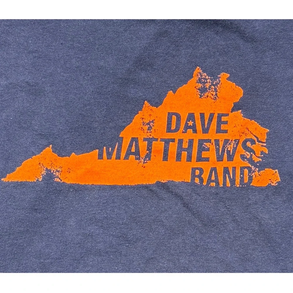 Dave Matthews Band Virginia‎ Graphic T Shirt Navy Mens M Anvil - Picture 2 of 7